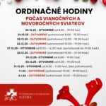 Ordinačné hodiny počas sviatkov